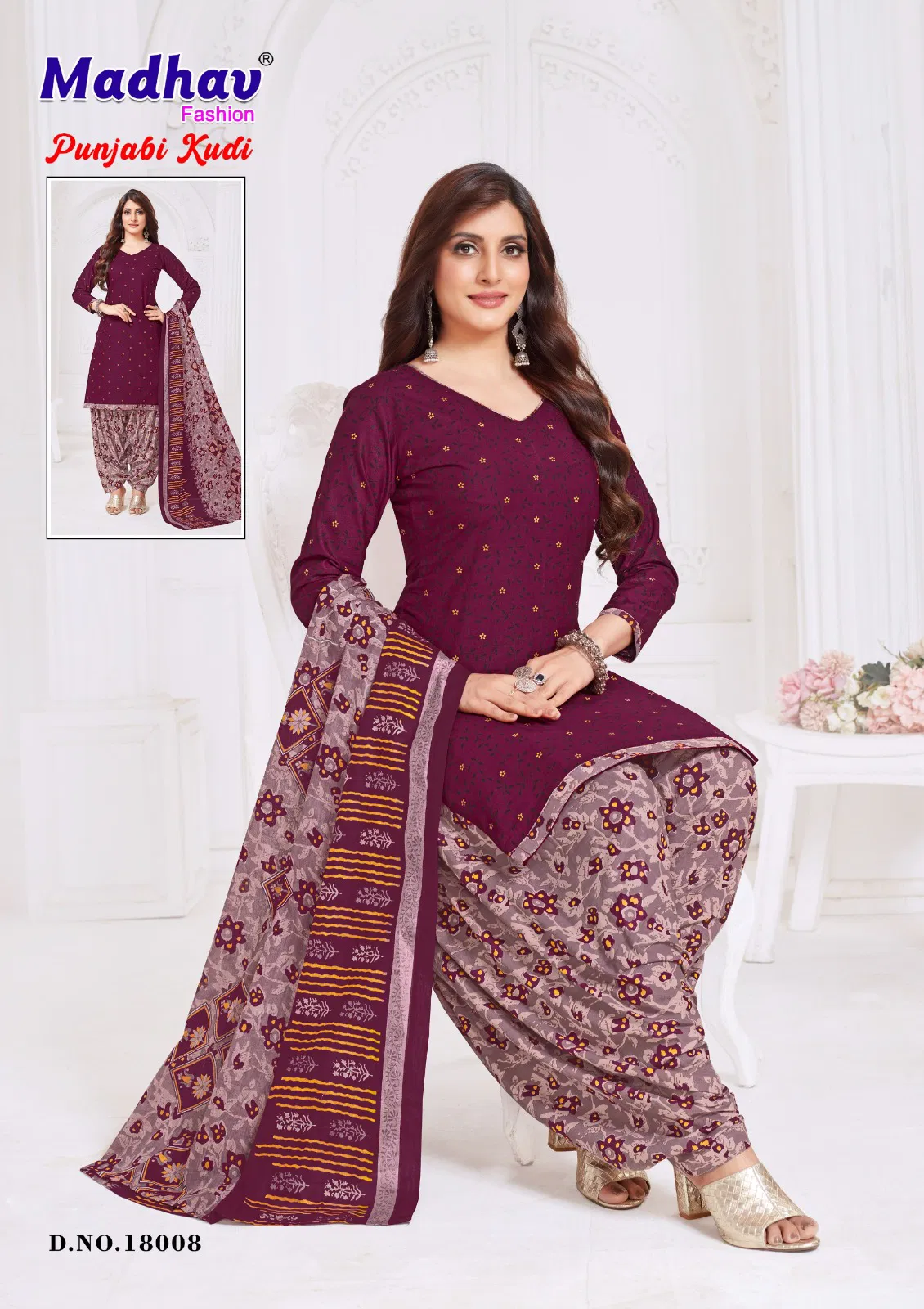 Punjabi Kudi Vol 18 By Madhav Printed Cotton Dress Material Orders In India